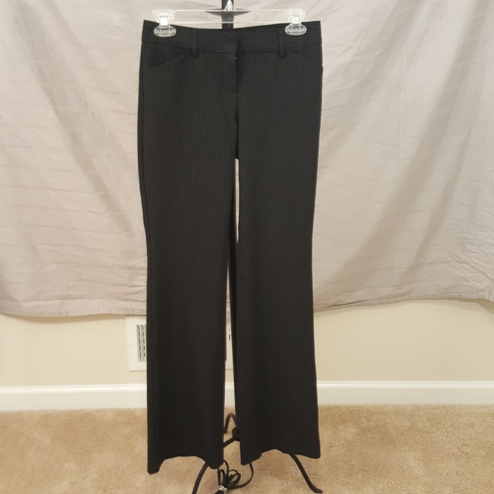 Express Black suite pants with white pin stripe